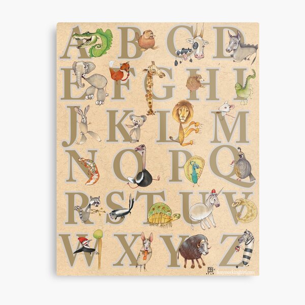 Animal ABCs Metal Print