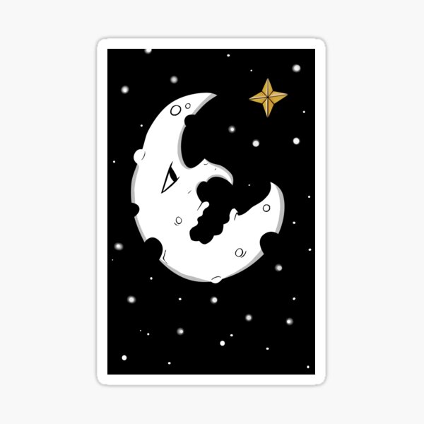 The Man in the Moon Sticker