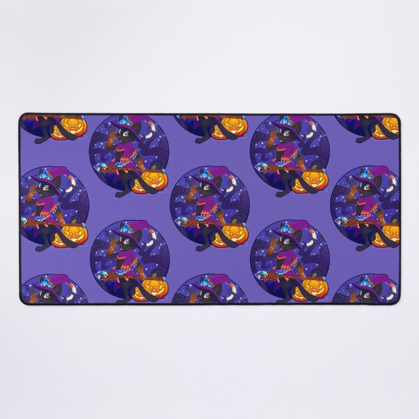Black Cat Witch Desk Mat
