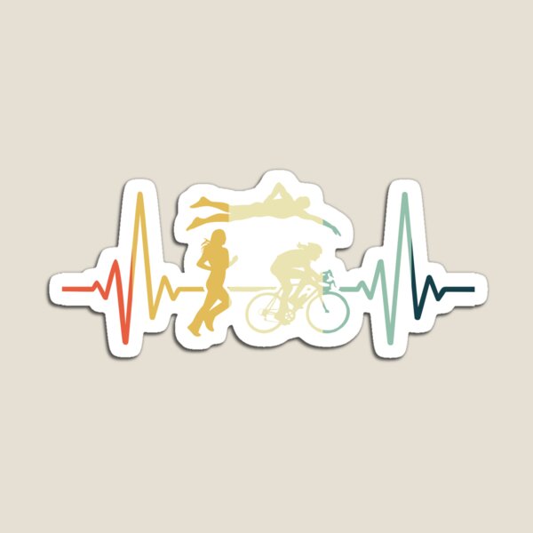Item preview, Triathlon Heartbeat Vintage designed and sold by NgocLanDesign.
