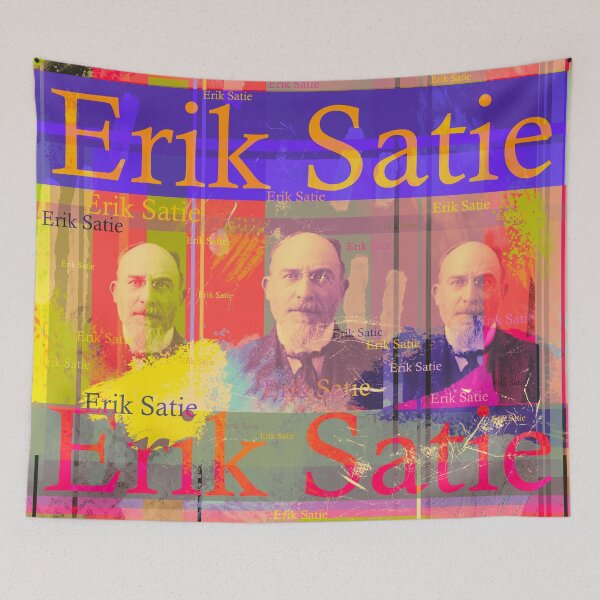 Item preview, Musician Erik Satie, aesthetic portrait designed and sold by Mauswohn.