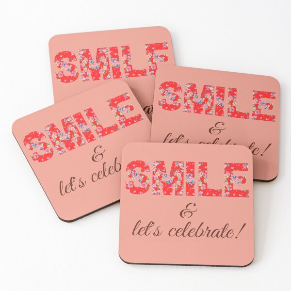 Item preview, Happy celebration slogan quote floral garden rose & butterflies designed and sold by TheSeasonalYard.