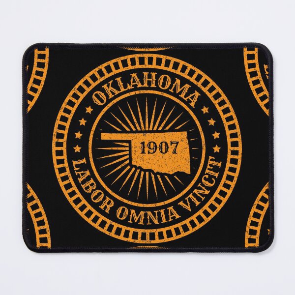 Item preview, Oklahoma - OK Sooner State Map Slogan Labor Omnia Vincit USA 1907 designed and sold by Ranggasme.