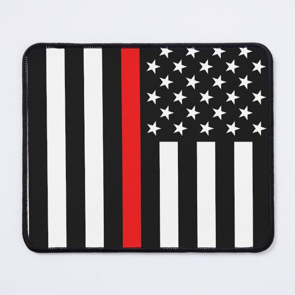 Item preview, Black  American flag with red stripe- American flag- fire department flag-firefighter designed and sold by Rajpramanik.