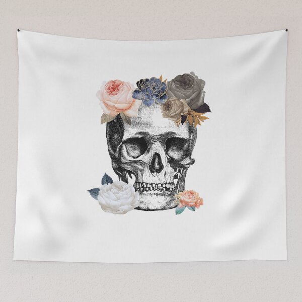 Item preview, Skull with flowers. designed and sold by AS C.