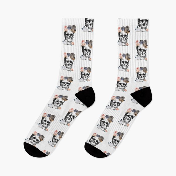 Item preview, Skull with flowers. designed and sold by AS C.