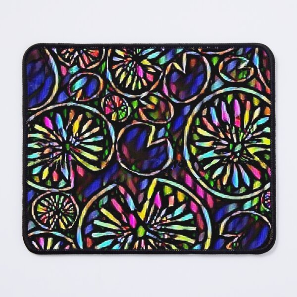 Item preview, mosaic, design trend, multicolour, black background, rhombuses, circles designed and sold by Maria Mihailova.