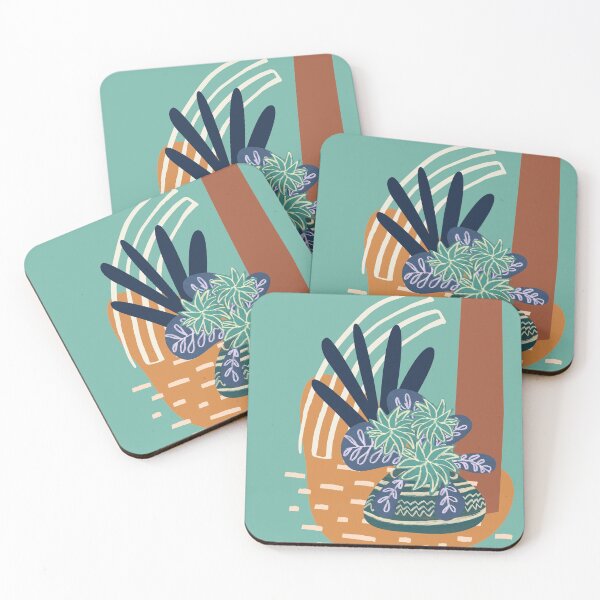 Item preview, Hamptons style abstract potted plant. designed and sold by LaBellCreative.