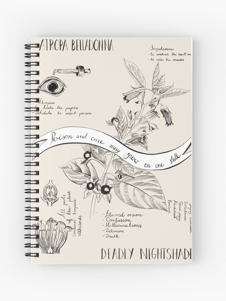 Belladonna - field notes Spiral Notebook for Sale by Aniseed