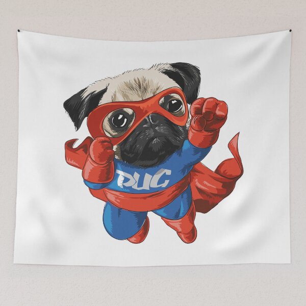 Item preview, Superhero Pug designed and sold by Vector Scout Lab.