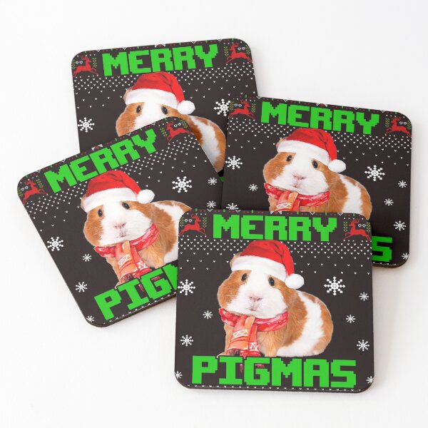 Item preview, Christmas Merry Pigmas Santa Hat Light In Snow designed and sold by MichaelBrowning.