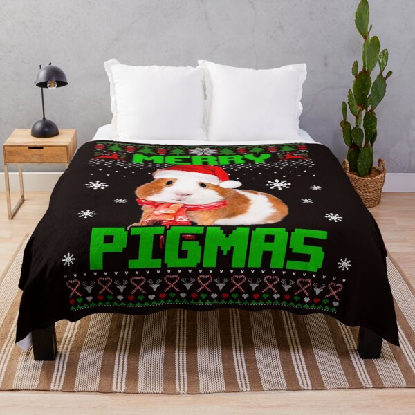 Item preview, Christmas Merry Pigmas Santa Hat Light In Snow designed and sold by MichaelBrowning.