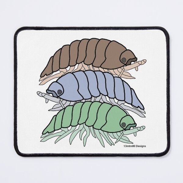 Item preview, 3 Pill Bugs (white) designed and sold by 13mtm80-Designs.