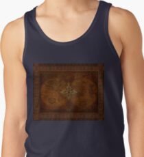 Steampunk Compass Rose & Antique Map Tank Top