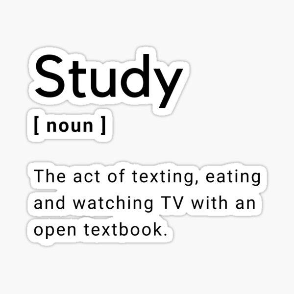 study-definition-sticker-for-sale-by-amine-creation-redbubble