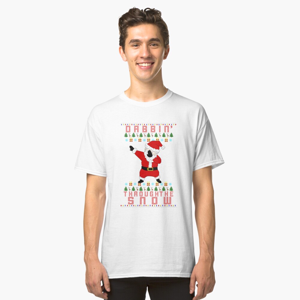 Dabbing Santa Classic T-Shirt Front