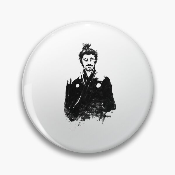 Item preview, Black Toshihiro Mifune Akira Kurosawa poster designed and sold by KatheSera2025.