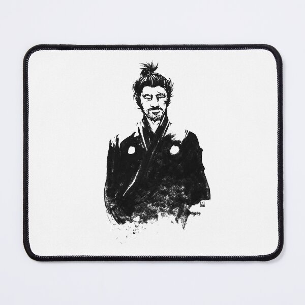 Item preview, Black Toshihiro Mifune Akira Kurosawa poster designed and sold by KatheSera2025.