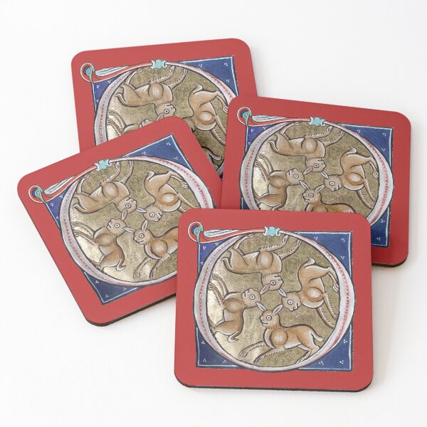 Item preview, Medieval Beastiary: Four Hares designed and sold by ebrawne.