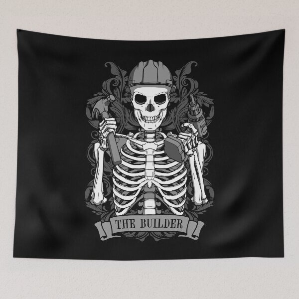 Item preview, Builder Skeleton Vintage Tarot Card DIY Handyman Mechanic designed and sold by GrandeDuc.