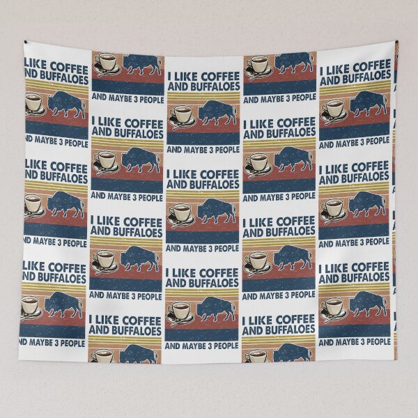 Item preview, I like coffee and Buffaloes and maybe 3 people designed and sold by luytkaka.