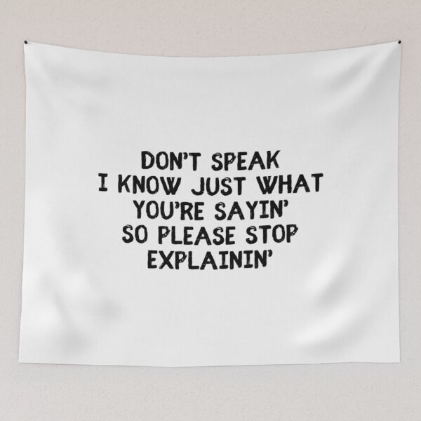 Item preview, Dont Speak No Doubt T-ShirtDon't Speak Lyrics designed and sold by BrokenIsulin.