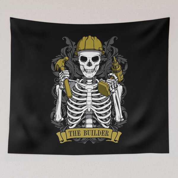 Item preview, Builder Skeleton Vintage Tarot Card DIY Handyman Mechanic designed and sold by GrandeDuc.