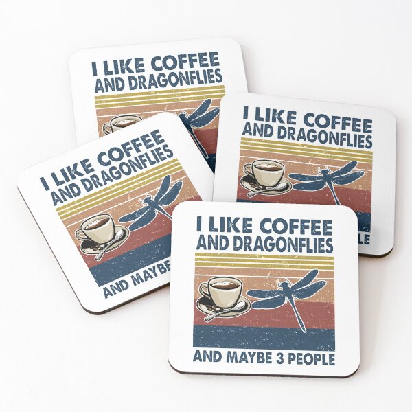 Item preview, I like coffee and Dragonflies and maybe 3 people designed and sold by luytkaka.