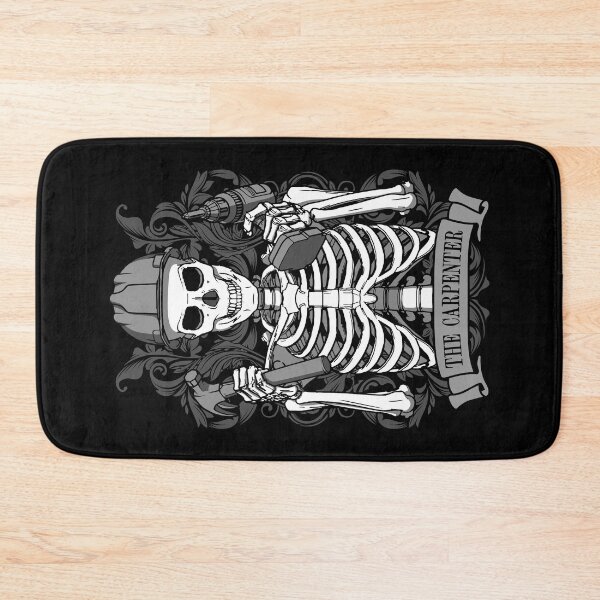 Item preview, Carpenter Skeleton Vintage Tarot Card DIY Handyman Mechanic designed and sold by GrandeDuc.
