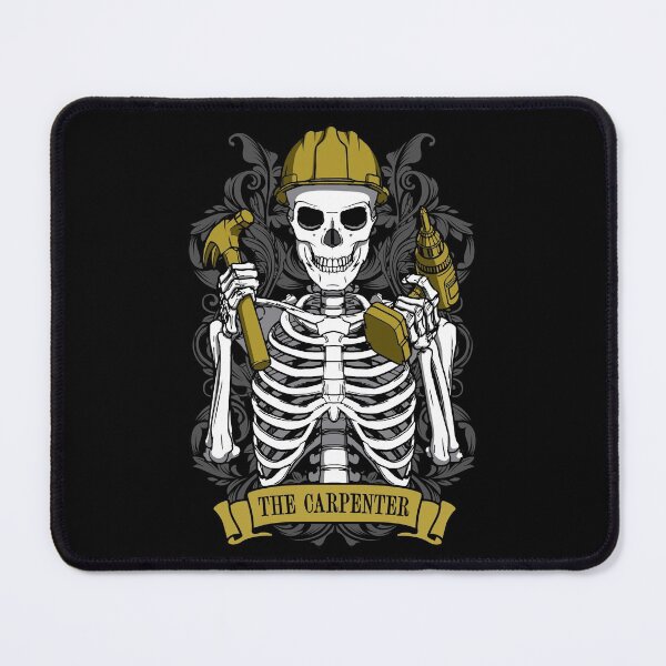 Item preview, Carpenter Skeleton Vintage Tarot Card DIY Handyman Mechanic designed and sold by GrandeDuc.