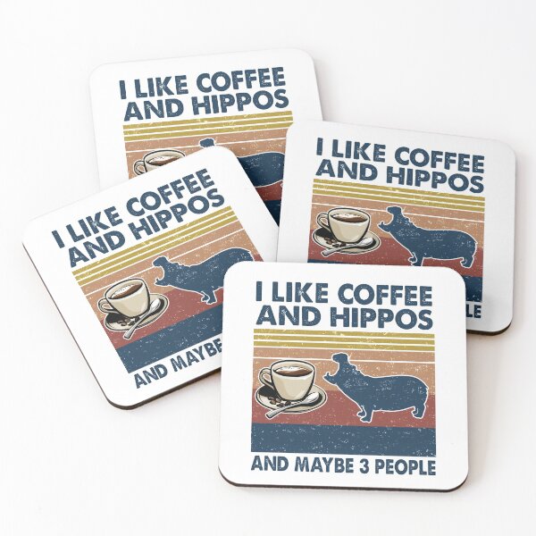 Item preview, I like coffee and hippos and maybe 3 people designed and sold by luytkaka.