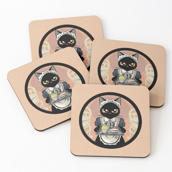 Item preview, Black cat maid cafe designed and sold by BATKEI ART.