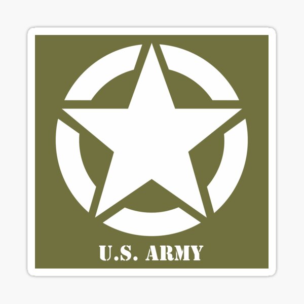 2 X ARMY US ROUNDEL STAR MILITARY 55cm JEEP RANGE 4x4 4 WD STICKER AA127 BLANC 