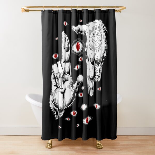 Halloween Theme Shower Curtian Crow On Skull Head Gray Background Bath Curtain 