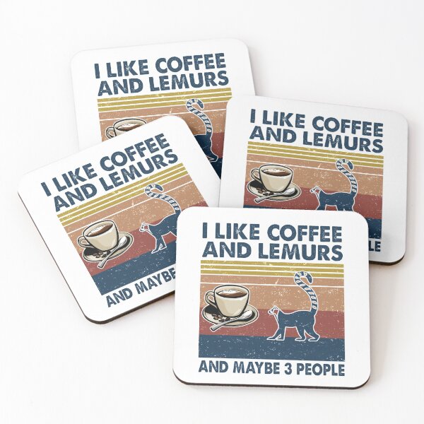 Item preview, I like coffee and Lemurs and maybe 3 people designed and sold by luytkaka.