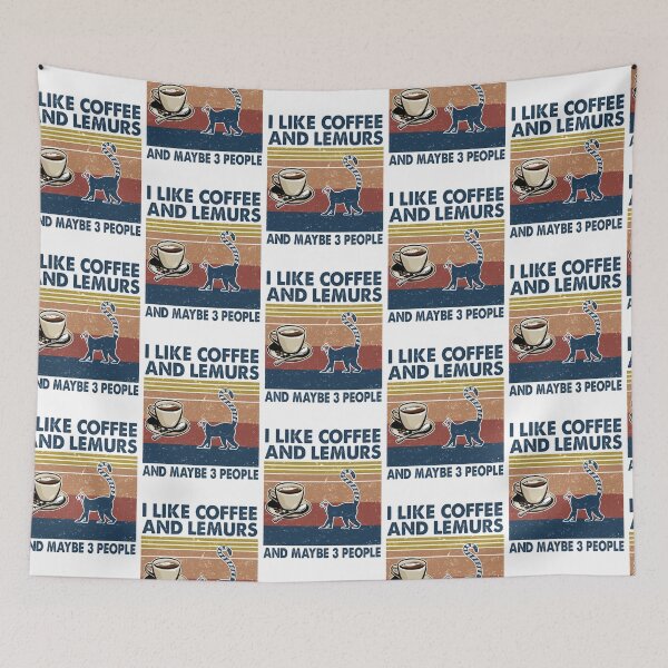 Item preview, I like coffee and Lemurs and maybe 3 people designed and sold by luytkaka.