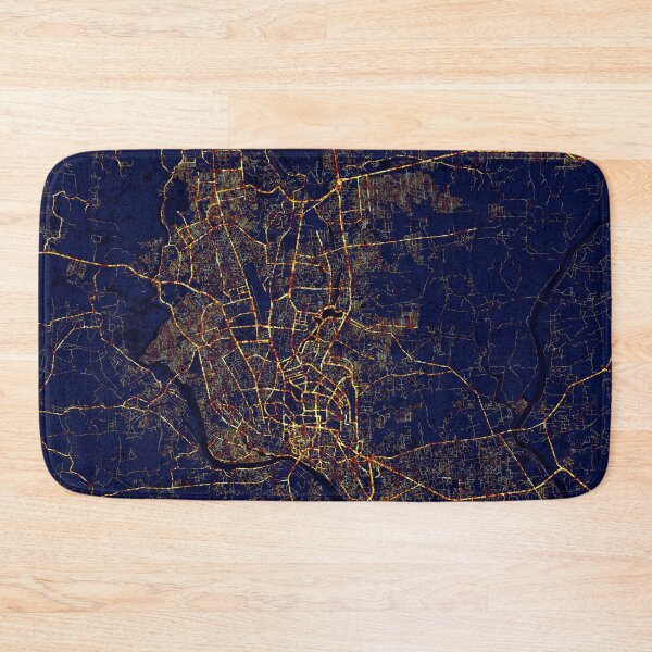 Item preview, Dhaka, Bangladesh Map - City At Night designed and sold by deMAP.