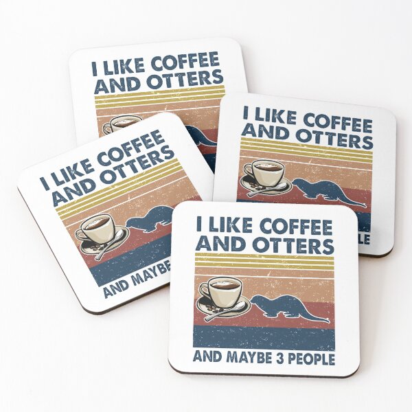 Item preview, I like coffee and Otters and maybe 3 people designed and sold by luytkaka.