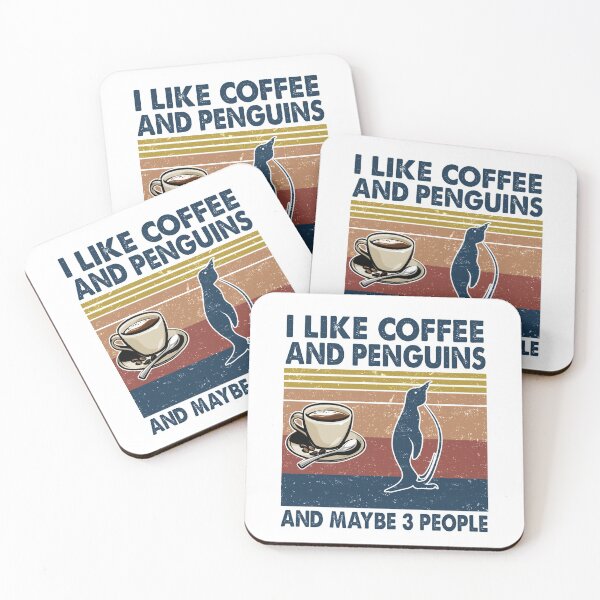 Item preview, I like coffee and Penguins and maybe 3 people designed and sold by luytkaka.