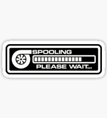 Turbo Spooling White V2 Sticker