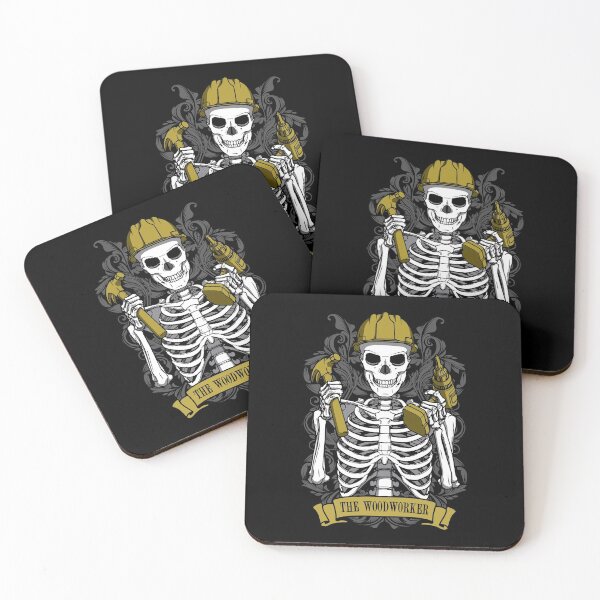 Item preview, Woodworker Skeleton Vintage Tarot Card DIY Handyman Mechanic designed and sold by GrandeDuc.