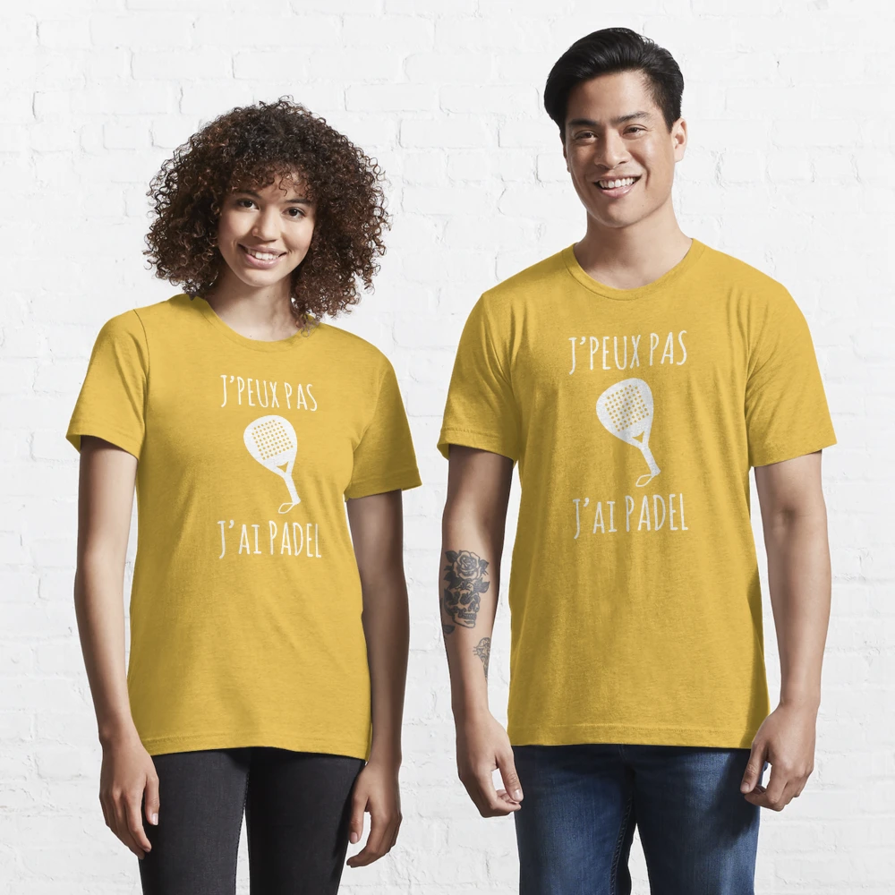 T-shirt j'peux pas J'ai tennis - Balle jaune - cadeau homme Taille S