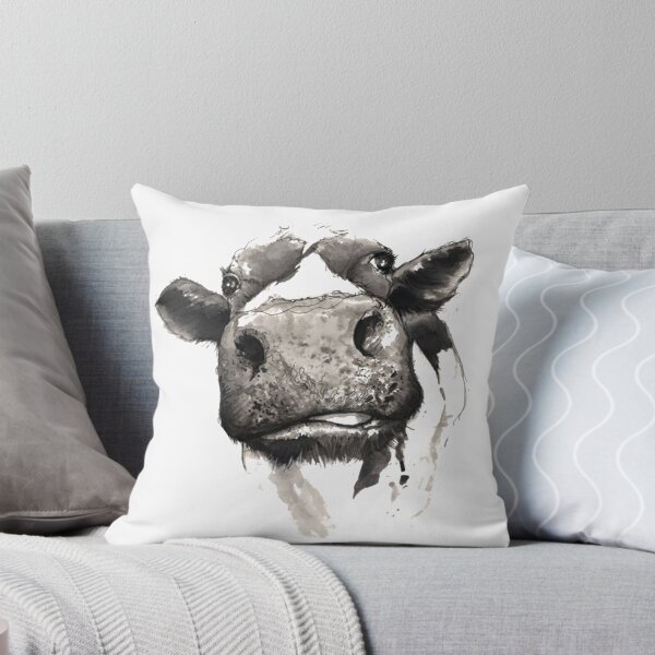 Aperçu de l'œuvre Visage de vache drôle vous montrant des vaches animales Visage de vache en colère créée et vendue par SuyogDesign.