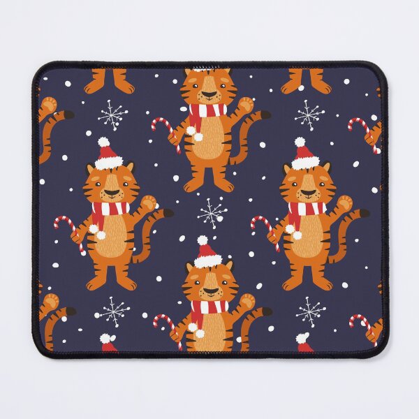 Item preview, Cute Christmas Cartoon Tigers Pattern designed and sold by nouveaudecor.