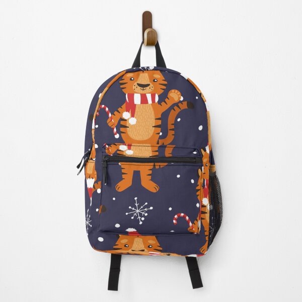 Item preview, Cute Christmas Cartoon Tigers Pattern designed and sold by nouveaudecor.