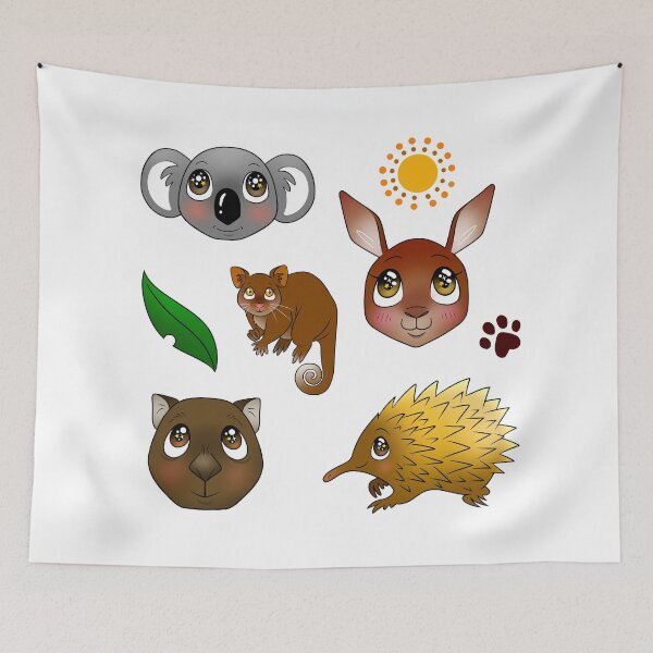 Item preview, Sparkly Eyed Australian Animals designed and sold by FizzyVee.