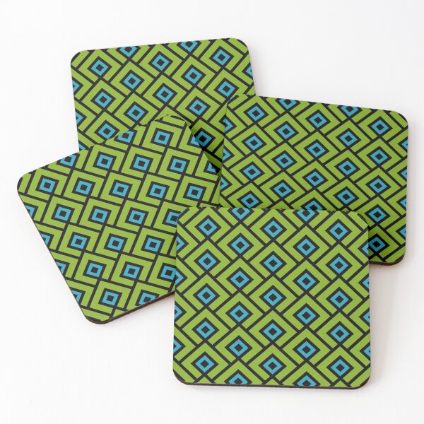 Artikelvorschau, Geometrisches Muster: Layered Diamanten: Grün / Blau entworfen und verkauft von Red Wolf.