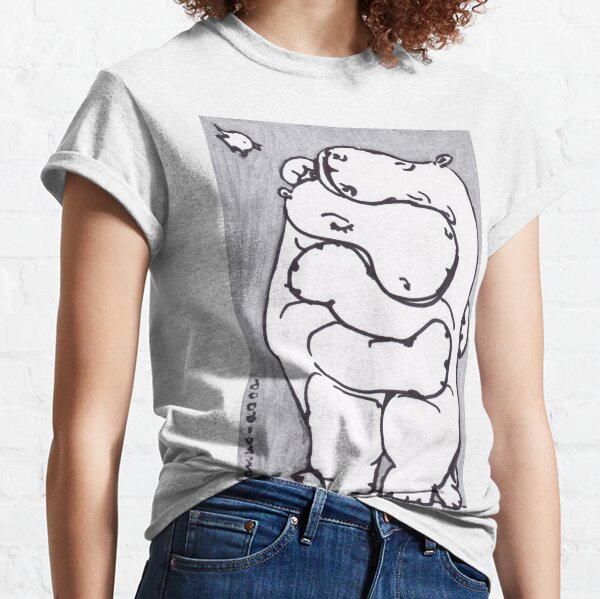 Hippo Hug - Original Drawing Classic T-Shirt