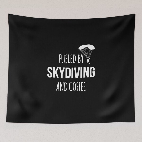 Item preview, Funny Skydiver Quote Fueled by Skydiving and Coffee designed and sold by EvelineWinter.
