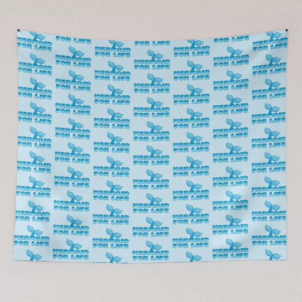 Item preview, Mermaid for life with blue tail designed and sold by jazzydevil.